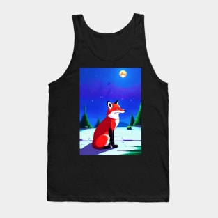 CUTE FOX WAITING FOR SANTA CLAUS Tank Top